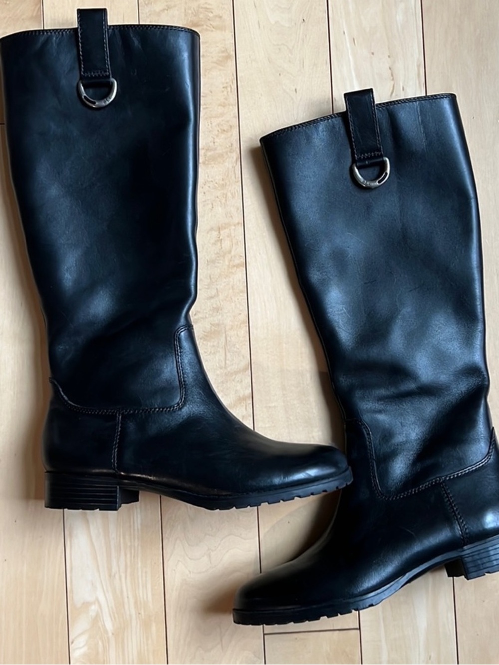 Lauren Ralph Lauren Black Leather Over-the-Knee Boots